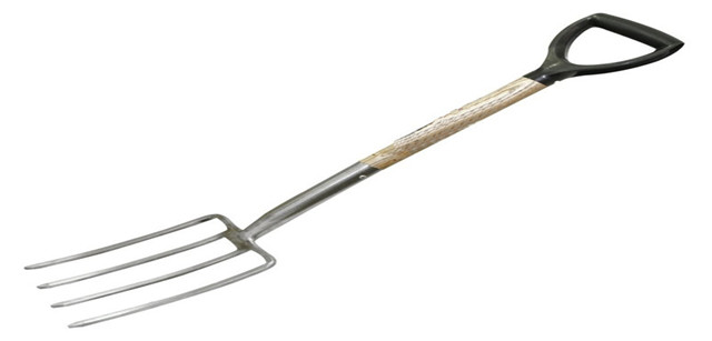 Stainless Steel Digging Fork Ash Handle