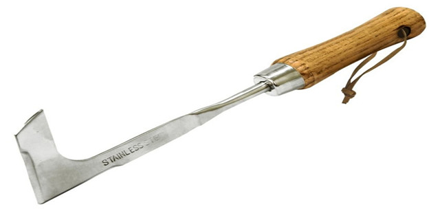 Stainless Steel Weeder Knife With Ash Wood Handle
