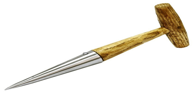 Stainless Steel Dibber With Ash Wood Handle
