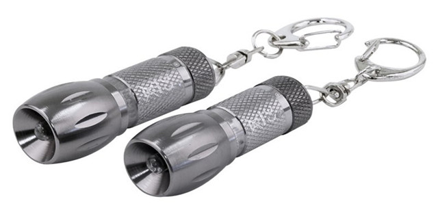 2pc 1 LED Mini Key Ring Torch